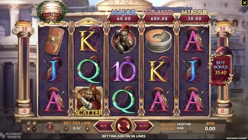 Ancient Rome Deluxe AI – Scatter un bezmaksas griezieni
